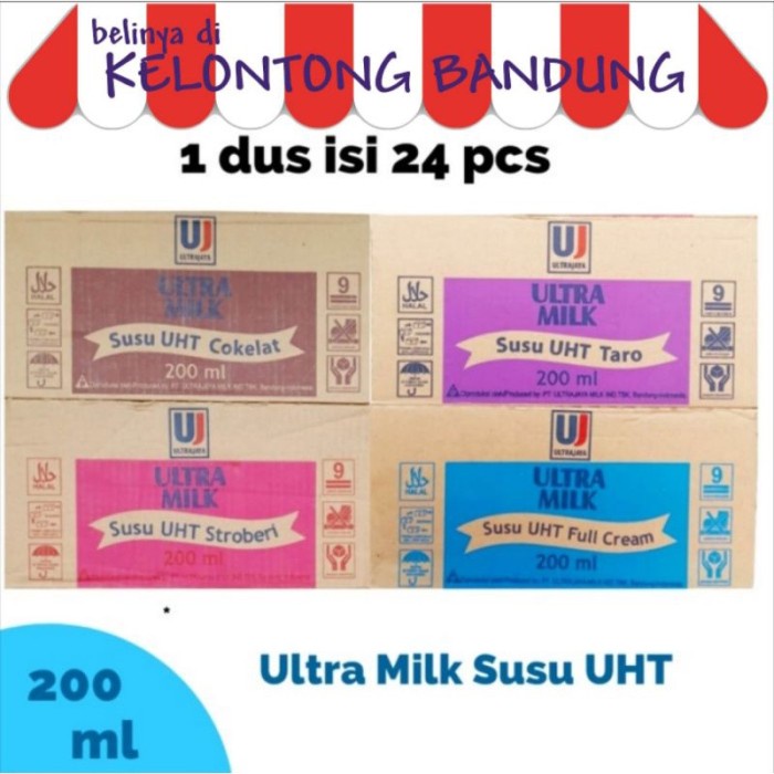 

(TopSeller) Susu Ultra 200 ml per dus / box / karton