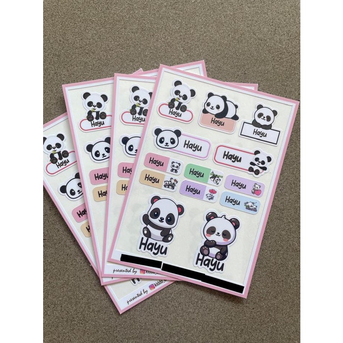 

Stiker Label Nama Waterproof Vinyl Custom Karakter