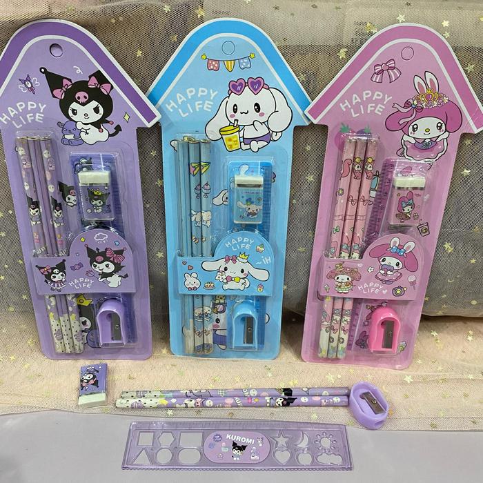 

Alat Tulis Set 6 In 1 Labubu Kuromi Murah Set Stationery Hadiah Anak Sanrio / Alat Tulis Sekolah