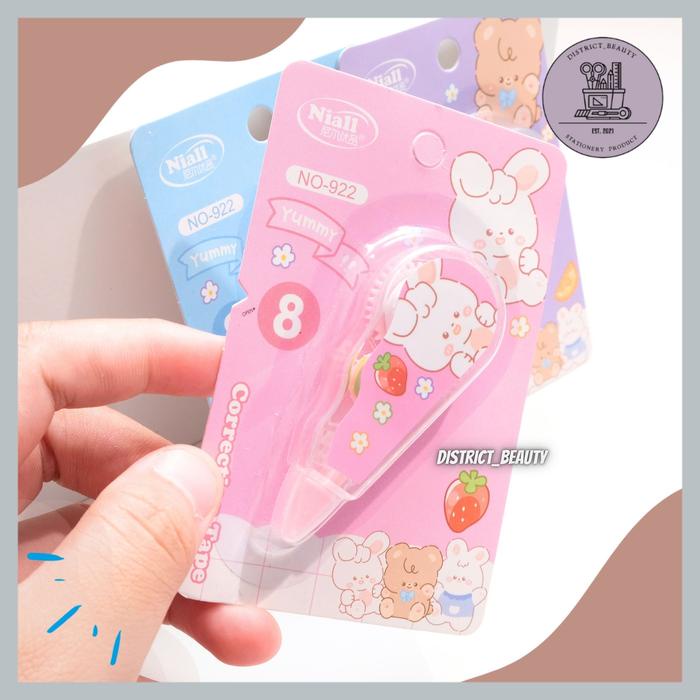 

Correction Tape Beruang Kelinci Good Day Tip Ex Roll Tape Penghapus Pulpen Tip X Motif Karakter Lucu