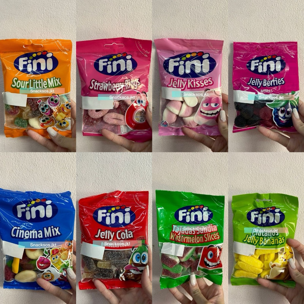 

A Fini Sour Little Mix / Strawberry Rings / Jelly Kisses / Jelly Berries / Cinema Mix / Jelly Cola /