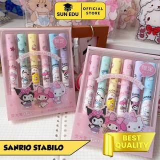 

6 Pcs 1 Set Stabilo Sanrio Highlighter/ Stabilo Pastel Color Cute Penanda Pewarna Stationery