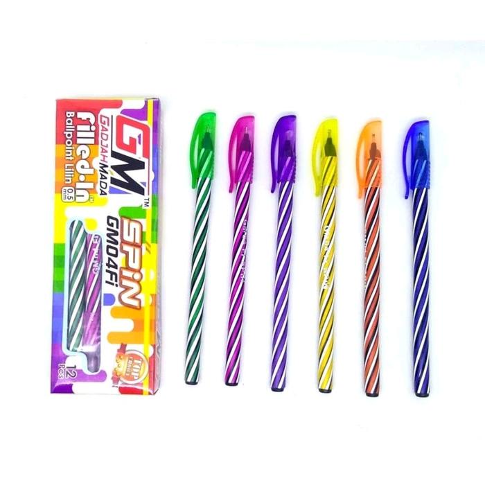 

Pulpen Spin Gm 04Fi 0.5Mm 12 Pcs Stationery Hitam Murah