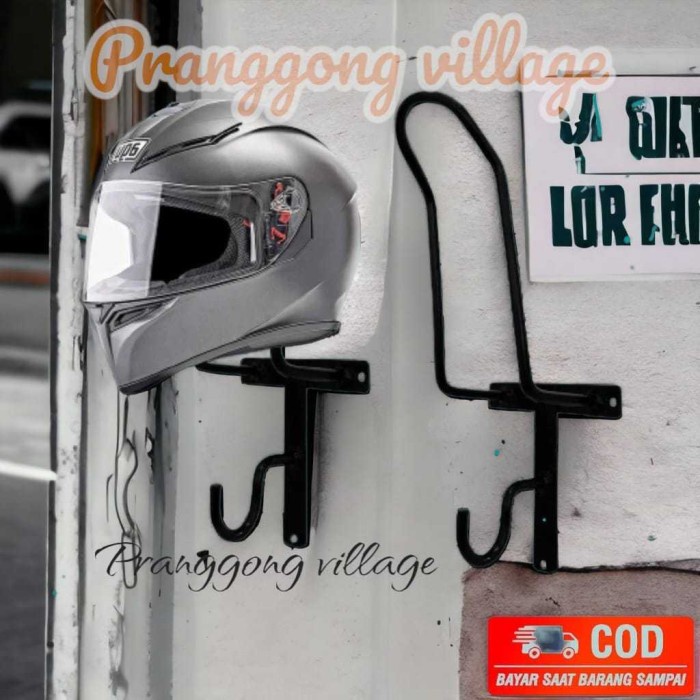 NEW MODEL GANTUNGAN HELM / RAK GANTUNG JAKET DAN HELM / RAK DINDING *