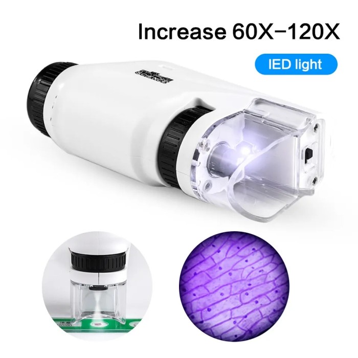 

pintar- mikroskop analog edukasi anak zoom 1200X-kaca pembesar loupe