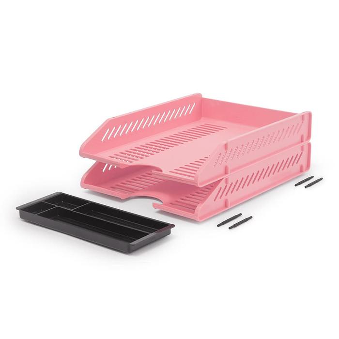 

pintar- Bantex Letter Tray Set Musky Pink #9872 74