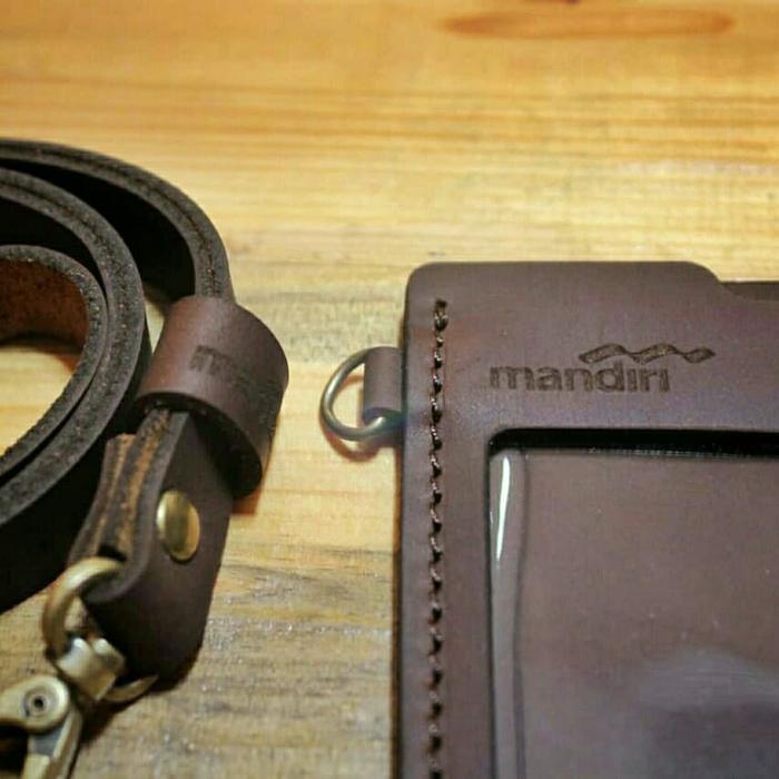 

pintar- ID CARD HOLDER KULIT CUSTOM NAMA & LOGO INSTANSI NAME TAG KULIT CUSTOM