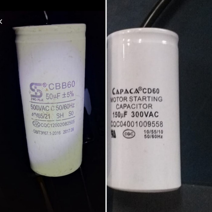 kapasitor pompa air / kapasitor starting running / kapasitor pompa cnp