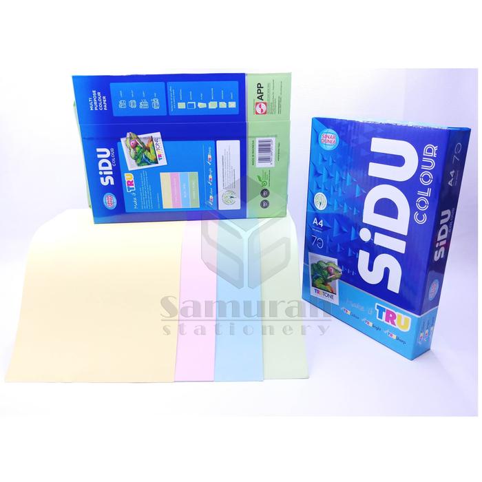 

pintar- Kertas HVS Sinar Dunia A4 70 Warna / Kertas SIDU A4 Warna 70 Gsm