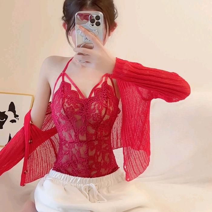 DISKON LP349 LINGERIE AURORA TANPA PITA BAWAHAN TERBUKA DASTER MALAM READYY