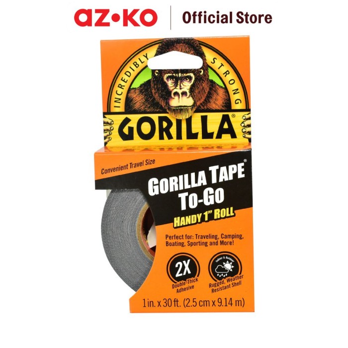 

pintar- AZKO Gorilla Lakban 2.5 cm Isolasi Lakban Perekat Stationery Tools Alat Penempel Tape One