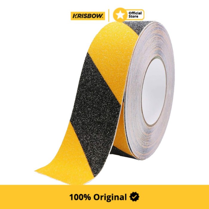 

pintar- Krisbow Isolasi Anti Slip 5 Cm X 20 Mtr - Hitam/Kuning