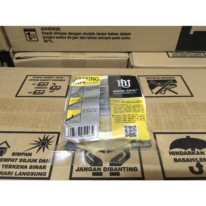 

pintar- Lakban Kertas Nachi 1 inch (24mm) x 20Y (MASKING) PER 1 DUS