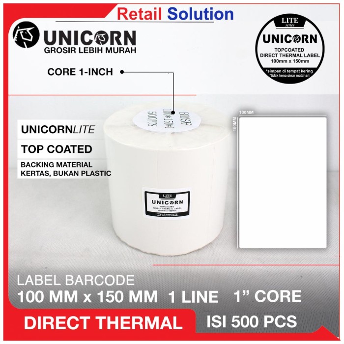 

pintar- Stiker Label Resi Thermal 100x150 / 100 x 150 mm / 100x150mm / A6