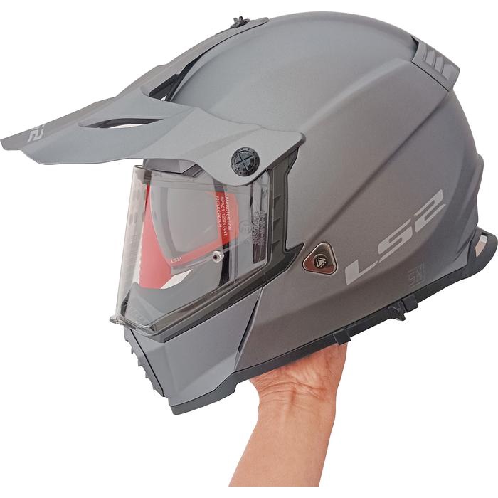 Helm Ls2 Mx436 Pioneer Evo Solid Matt Tianium