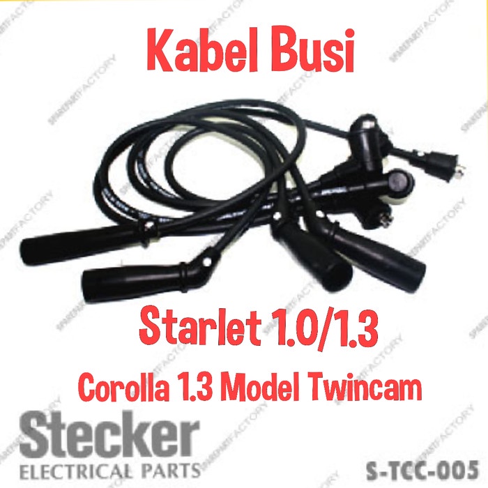 kabel Busi Toyota Starlet 1.3/Corolla 1.3 Model Twincam