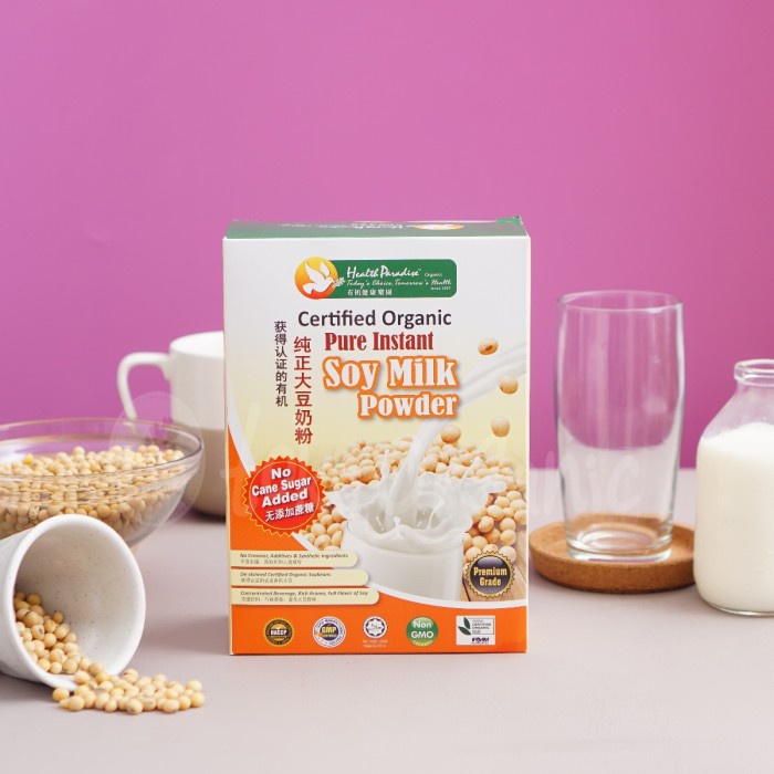

BARANG TERLARIS certified Organic Pure Instant Soy Milk Powder 500gr - Health Paradise
