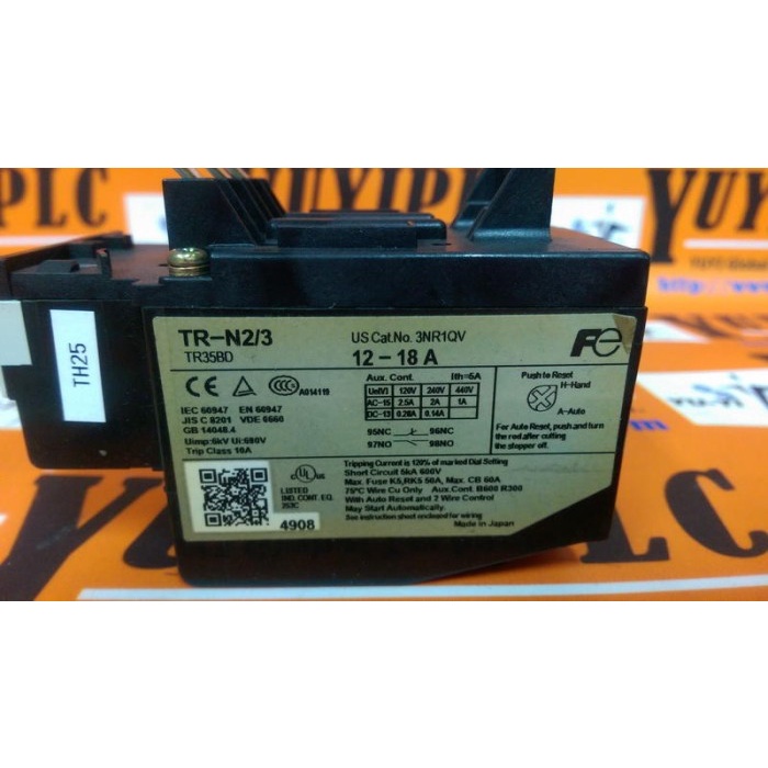 Thermal Overload Fuji Relay Overload TR-N2/3 Fuji Electric