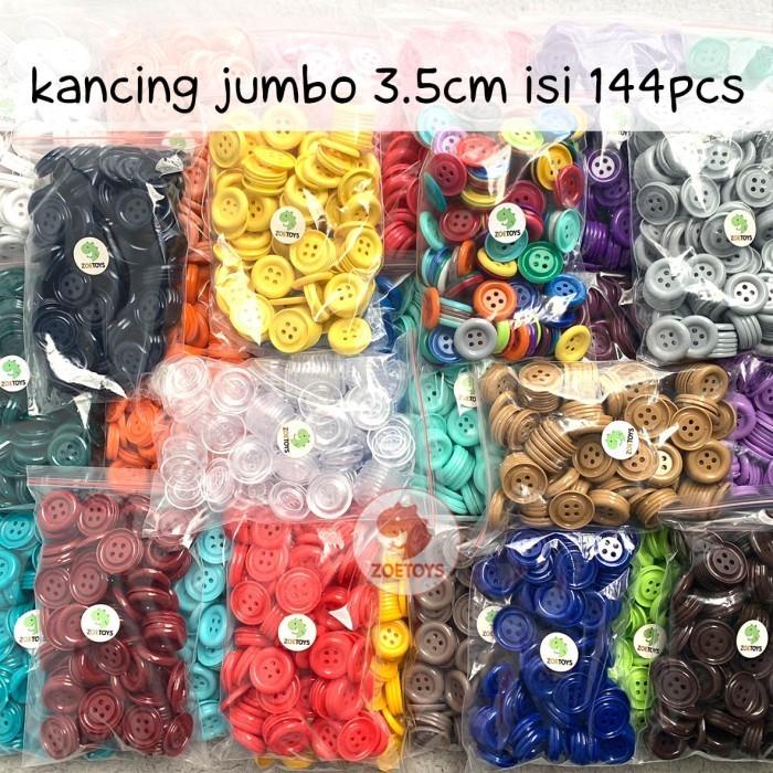 

Zoetoys Kancing Jumbo 3,5cm isi 144 pcs Big Colorfull Button Meronce Kancing Besar Mainan Edukasi