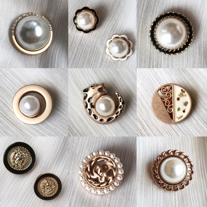 

Kancing Blazer Baju Premium Pearl Mutiara Bunga Fancy Button