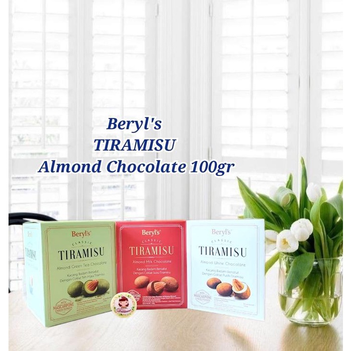 

Coklat Import I 100 gr Beryl's Cokelat Malsia Classic Tirisu Almond Green tea Milk White Choco ds