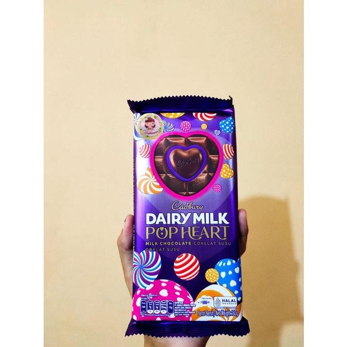

.Eceran coklat Cadbury dairy milk pop heart cokelat susu enak Chocolate