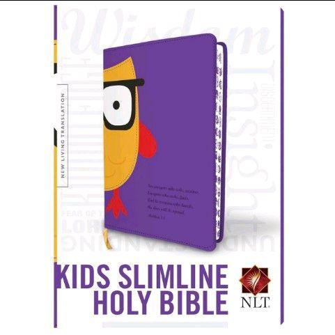 

NLT Kids Slimline Bible, TuTone (LeatherLike, Purple/Yellow Owl, Red Letter)