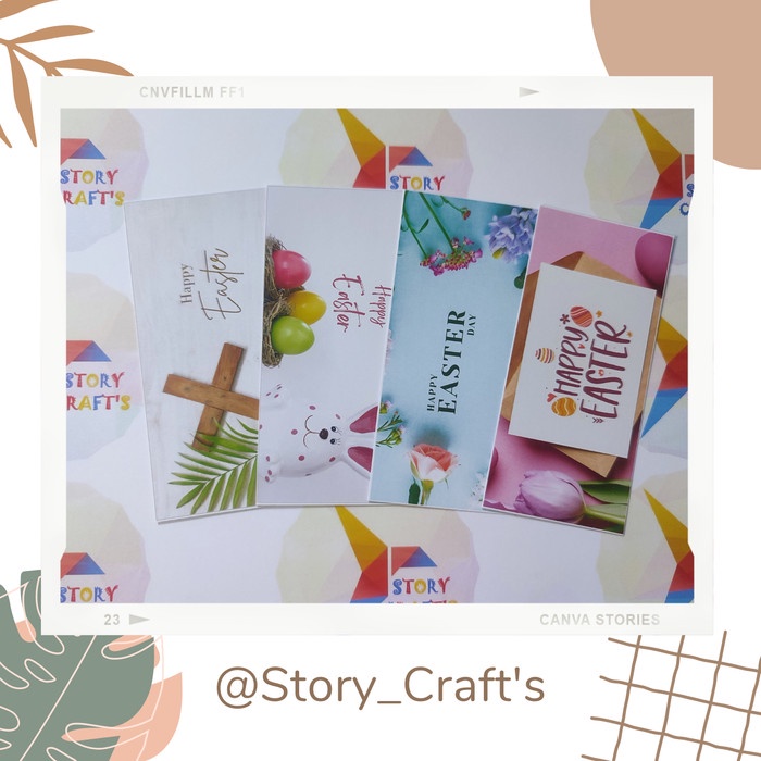

Pembatas Buku dan Alkitab Land cape Tema Hari Paskah Easter Day