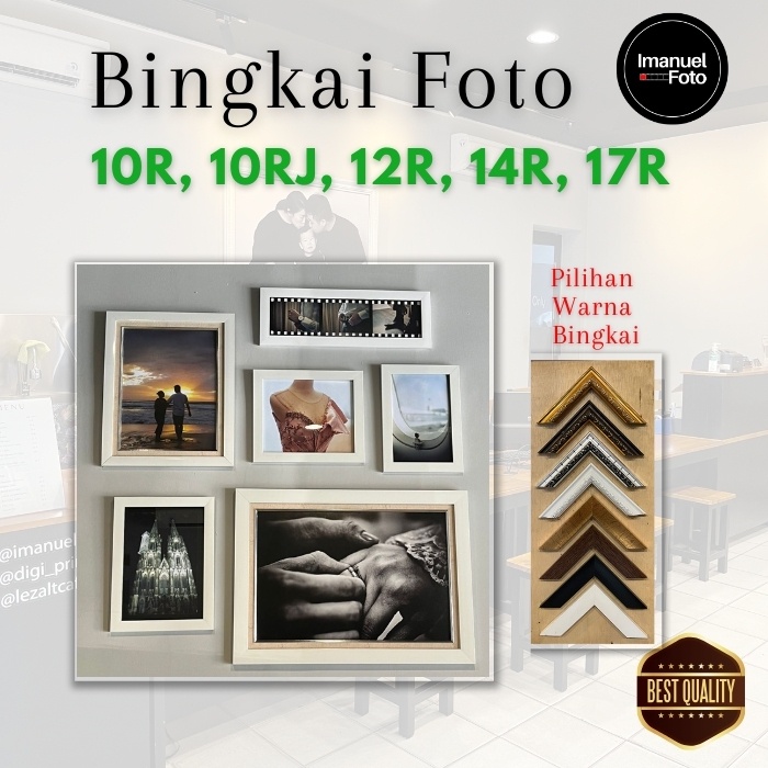 Bingai Foto Frame Photo 8R 10R 10R Jumbo 12R 14R 17R