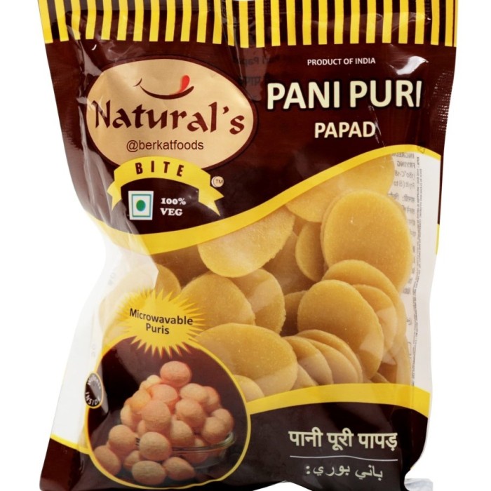

Dry Pani Puri Indian / Snack Pani Puri India Kering 50 Pcs / 200 Gr