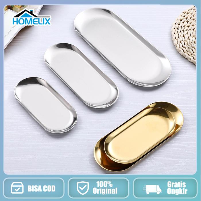 

TERMURAH Tray Oval Piring Makanan Ringan Roti BBQ Buah Nampan Oval Aesthetic - Piring Gaya Elegan