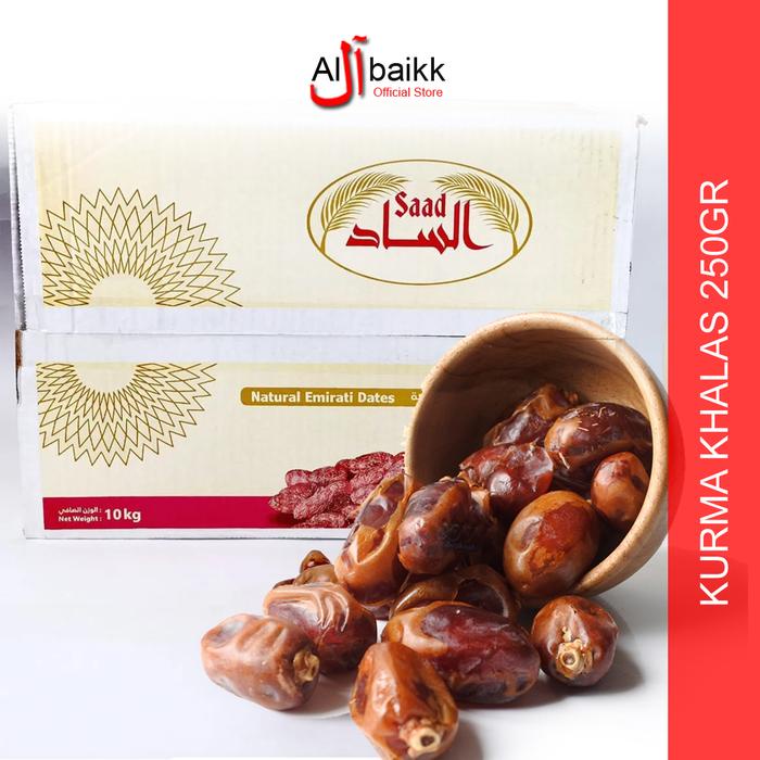 

SALE Kurma Khalas Kemasan 250gr Makanan Ringan Kering Khas Arab CN654