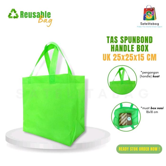 

party- (ISI 12PCS) Tas Goodie bag Souvenir Handle Box 25x25x15