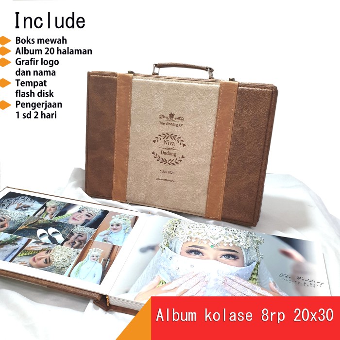 Shl - Cetak Foto Album Kolase Magazine 20X30 Cm / Photo Wedding / Hardcover
