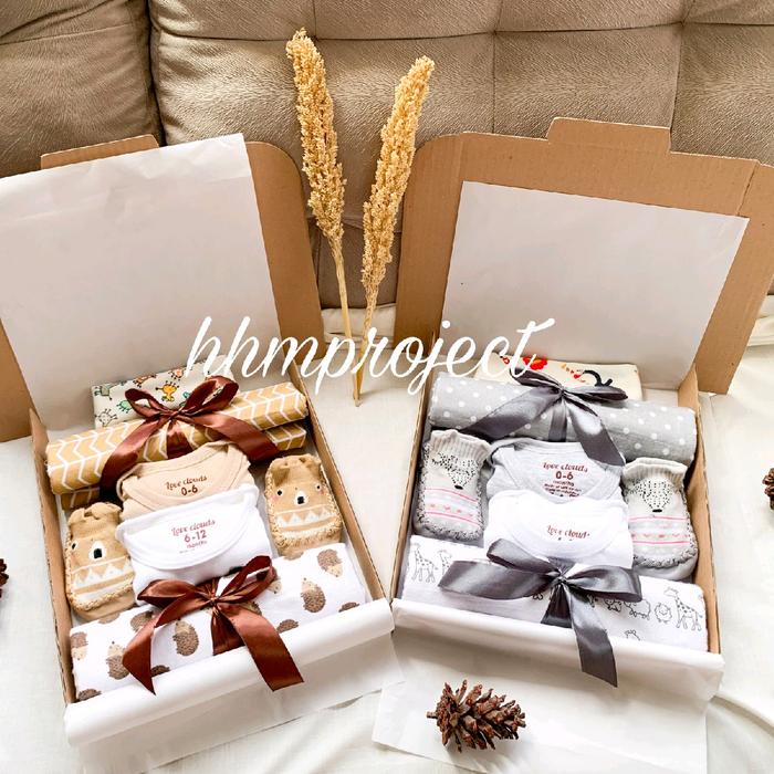 

party- Hampers New Born Baby Kado Lahiran Gift Box Set Baby Jumpsuit Baju Bayi Babyprewalker