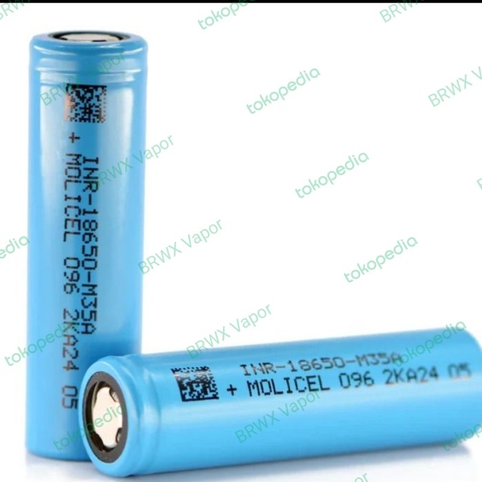 

Authentic Molicel M35A 18650 3500Mah Battery Batre Baru