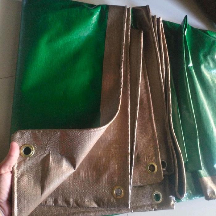 Terpal A20 3X15 Uv Korea Import, Terpal Terop Terpal Jemuran Terpal Kolam Terpal Truk Dll Gold Hijau