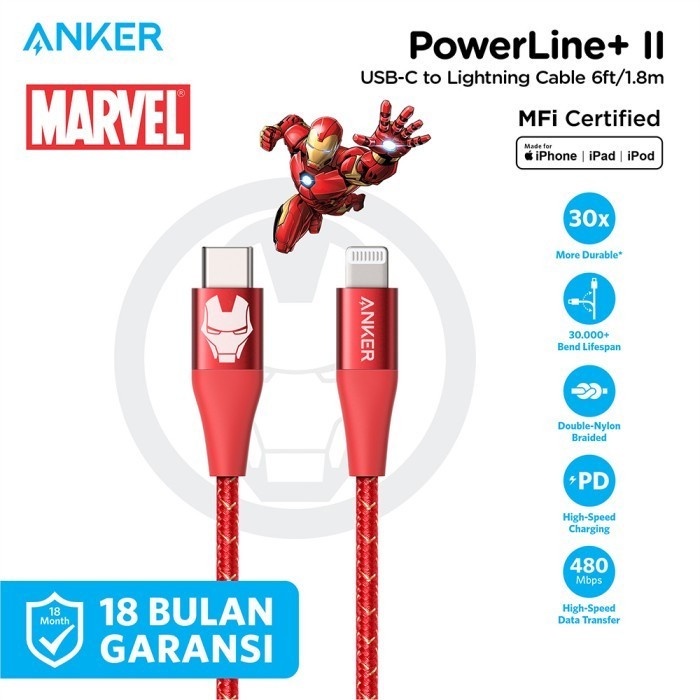 TerLengkapDong- Kabel Charger Anker PowerLine+ Micro USB 3ft/0.9m ANKER Kabel Data Micro USB 6ft /
