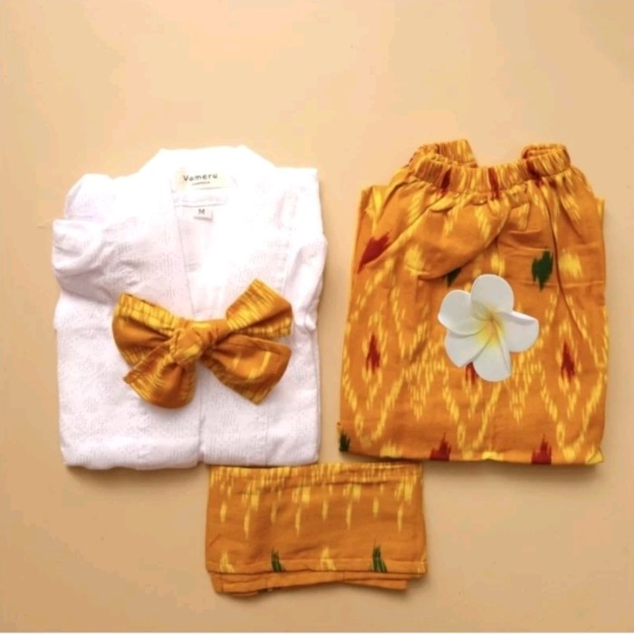 Original.. Kebaya Anak Encim Motif Endek Bali