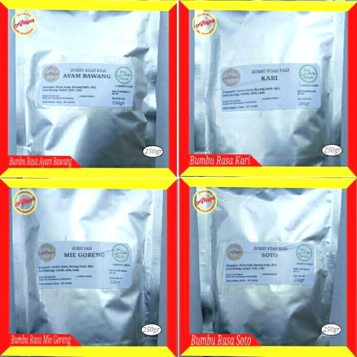 

DO327 Bumbu Kuah rasa Soto,mie goreng,kari,ayam bawang(250gr). instan NEW