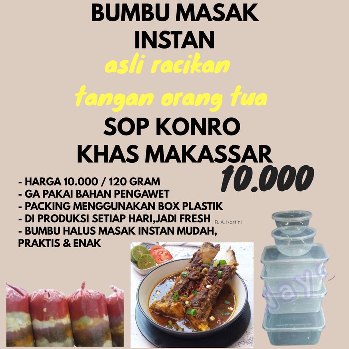 

EJ752 BUMBU SOP KONRO ASLI MAKASAR - BUMBU MASAK INSTAN MUDAH PRAKTIS ENAK SALE