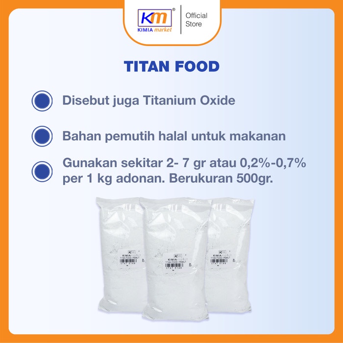 

Lezat- Titanium Dioxide FoodGrade /Bahan dasar Pemutih makanan
