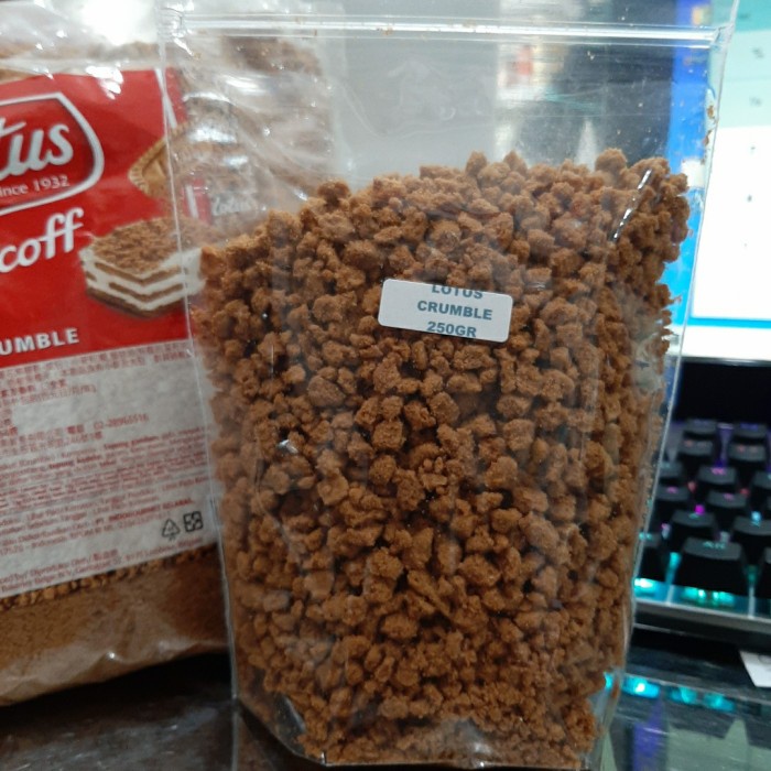 

Lezat- LOTUS BISCOFF CRUMBLE 250GR, REMAHAN BISCUIT ENAK, GURIH CAMPURAN CAKE