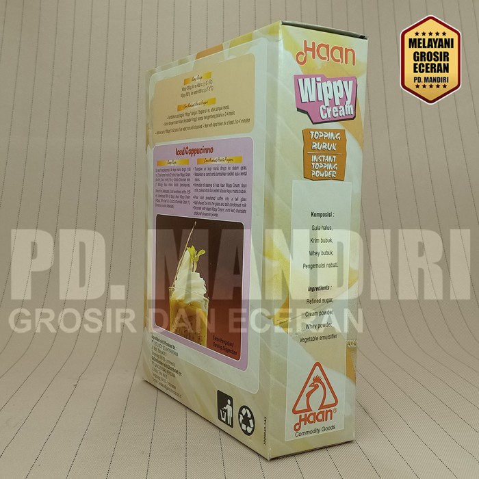

Lezat- HAAN WIPPY CREAM 400 GR / TOPPING BUBUK INSTAN / POWDER / 400GR