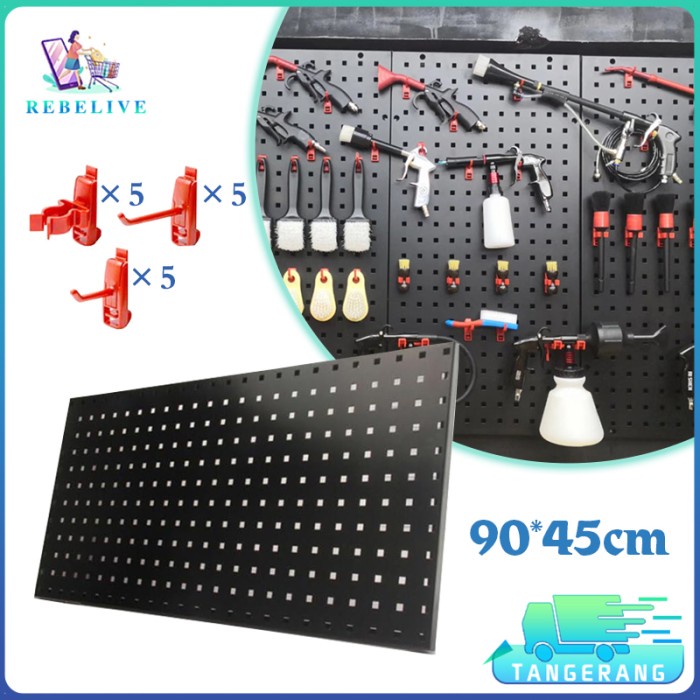 PREMIUM Gantungan Pegboard Pegboard Papan Dinding Wall Tools Storage Organizer