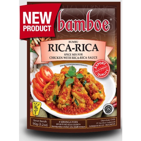 

JJ654 Bumbu Instan Bamboe Rica Rica, Tanpa Extract, Essence & Pewarna Buatan DISKON