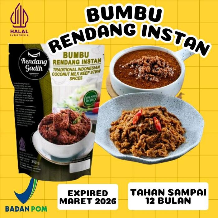 

HX576 Bumbu Rendang Instan Rendang Gadih 250g - Cocok untuk Stok di Rumah atau Traveling - Masakan,