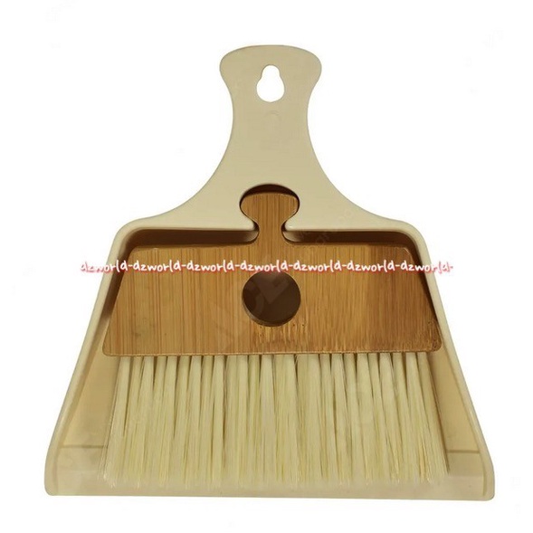 PREMIUM Proclean Sapu Kecil Dengan Pengki Kuning Kayu Pro Clean Mini Brush