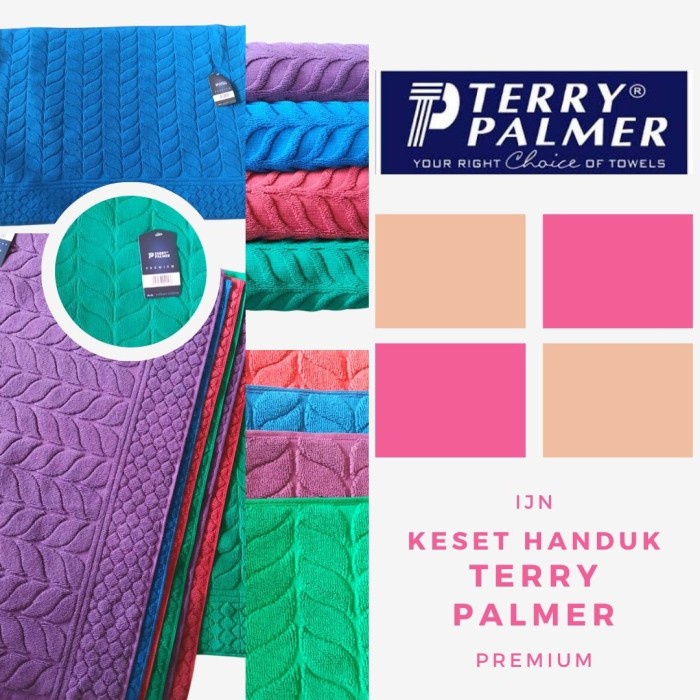 PREMIUM Keset Handuk Terry Palmer Grade A Tebal Cotton Polos Menyerap Air