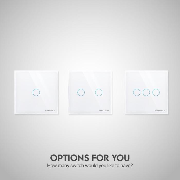 PREMIUM Saklar Pintar Otomatis Smart Wall Switch Wifi App IOS Android Fantech